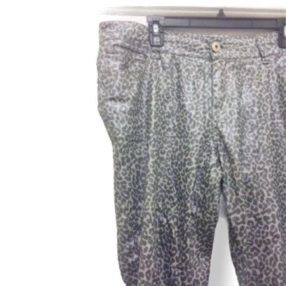 Forever 21 | Silver Leopard Print Skinny Plus Sized Jeans | Sz 14 - Picture 2 of 9